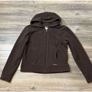PATAGONIA Hooded Fleece Size Small Expedition 4 Capilene Sweater Jacket Brown